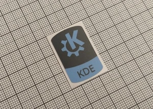 5 x Black & Blue KDE Linux Stickers For The Computer Case 18 x 28 mm - Picture 1 of 1