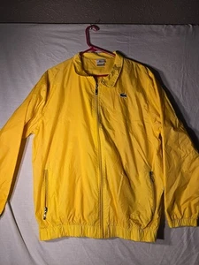 Lacoste gelbe Windbreaker Jacke Herren Xlarge leicht durchgehender Reißverschluss Alligator Logo - Bild 1 von 10