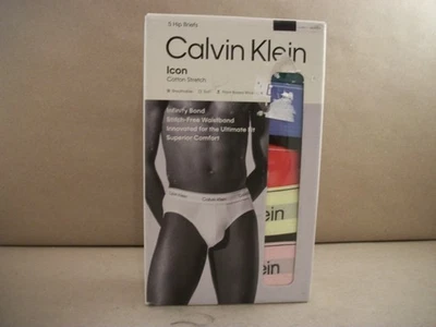 Nuevo en Caja Paquete de 5 Calzoncillos Calvin Klein Para Hombre Icono Algodón Fuerza Cadera - Talla Grande Foto 1 de 4