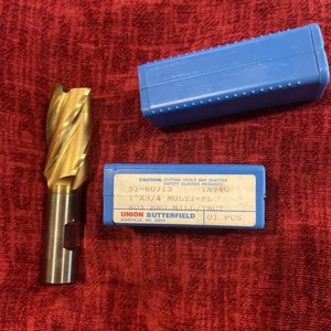 Union Butterfield 1” X 3/4” Multi Fl 805 fresadora de extremo 51-60713 nitruro de titanio - Imagen 1 de 7