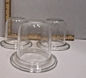 3 Glass Cloche Domes 3.5” Tall X 4.75” Wide - Picture 1 of 9