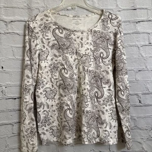 White Stag Women’s Large Paisley Print Long Sleeve 100% Cotton Top - Bild 1 von 9