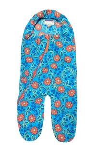 Vintage The Original Babybag Fleece Bunting L6-18 Monate blau Blumen Reißverschluss Schlafsack - Bild 1 von 11