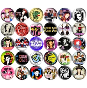 CULTURE CLUB Boy George Música Años 80 1" Pinback Botones Nueva Ola Danza, 30 Pines - Imagen 1 de 4