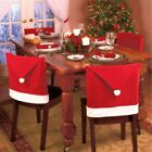 Santa Claus Charming Red Hat Christmas Chair Cover Table Decor Party Ornaments