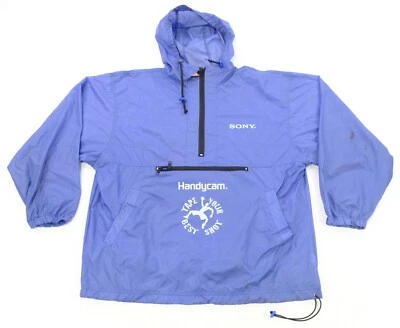Редкий винтажный SONY Handicam ленты ваш лучший выстрел пуловер Anorak куртка 90-х SZ XL - Изображение 1 из 4