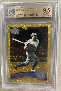 Babe Ruth Beckett 2011 Gold Canary Diamond 1/1 Beckett  9.5 - Picture 1 of 2