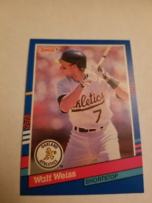 VINTAGE 1991 Donruss #214 Walt Weiss Athletics /w Free Sleeve - Image 1 of 2