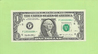 1995* ..UNCIRC  $1  F 1933 5084 * .... 1995 $1  F-*       STAR NOTE        FRN - Image 1 of 2