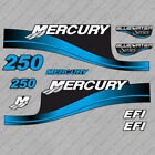 Mercury 250hp EFI BlueWater Series outboard engine decals BLUE sticker set - AU $ 92.68