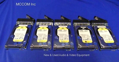 Avid 2TB WD WD2000FYYZ 2TB SATA Hard Drive Qty 5 w/ Caddy's AS IS/Parts ISIS5500 - Image 1 of 4