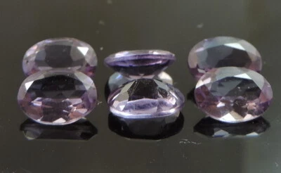 5.40 Cttw Purple Amethyst Gemstones Oval Faceted Cut 6 pcs - Image 1 of 4