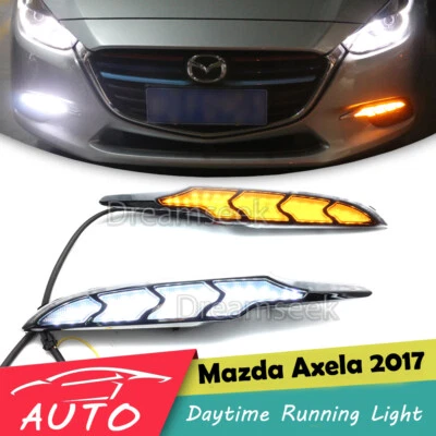 LED DRL for Mazda 3 Axela 2017 2018 Daytime Running Light Fog Lamp w Turn Signal - image 1 of 4