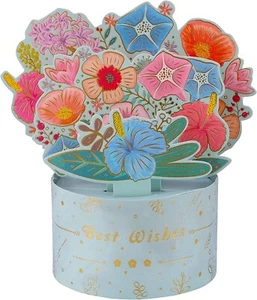 Biglietto Pop Up 3D, Festa della Mamma, Compleanno, Pensando a Te, Biglietto Auguri Blu - Foto 1 di 5