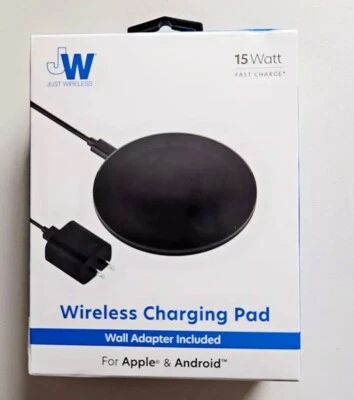 Just Wireless 15W Wireless Charging Pad BRAND NEW For Apple & Android - Image 1 of 4