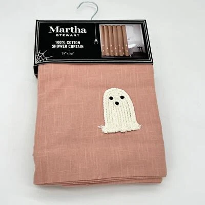 Martha Stewart Rosa Fantasma Tela Cortina de Ducha Halloween Fantasmas NUEVO Foto 1 de 4