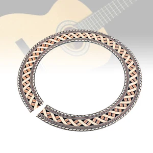 Wooden Guitar Rosette Curved Strips Guitar Sound Hole Inlay 93mm - Picture 1 of 11