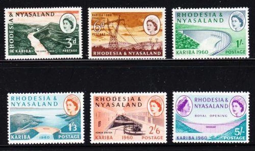 Album Treasures Rhodesia & Nyasaland Scott # 172-7 Kariba Gorge Project Mint NH - Image 1 of 1