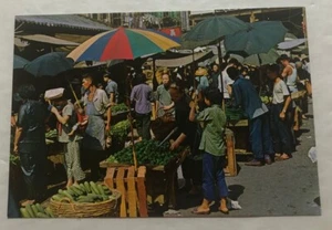 Market Existing In The Open St. Sheung Wan, Hong Kong. Postcard (Q2) - Picture 1 of 2