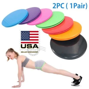 2PCS Gym Dual Sided Gliding Discs Fitness Core Sliders Home Abs Exercise Workout - Picture 1 of 16