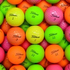 24 Mixed Golf Balls Pearl Grade A Titleist Callaway Coloured Optic Lake Balls
