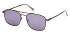 Web WE0341 Sunglasses Men Matte Dark Bronze / Smoke 55mm New 100% Authentic