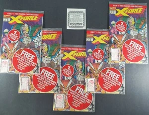 X-Force 1 Set of 5 Limited Edition Signed Rob Liefeld Deadpool Rookie Comicmania - Picture 1 of 10