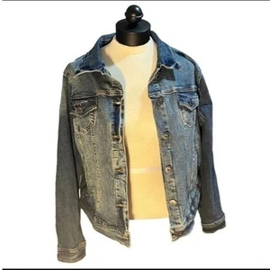 Torrid leichte Waschung Knopfleiste Brusttaschen verstellbar Jeansjacke Größe Large - Bild 1 von 7