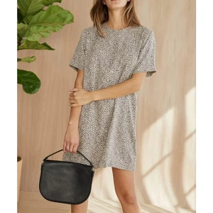 Jenni Kayne Leopard Print Lightweight T-Shirt Mini Dress XS - Picture 1 of 8