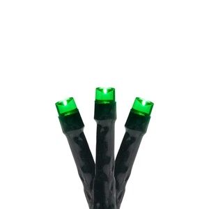 Northlight 20 Battery Operated Green LED Wide Angle Christmas Lights Green Wire - Picture 1 of 8
