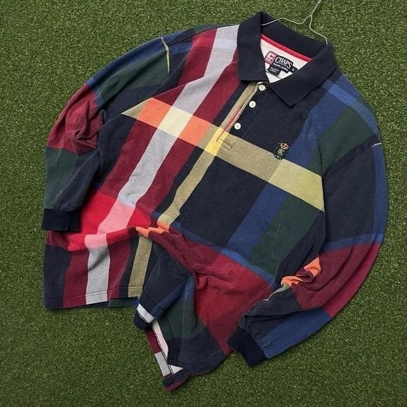 Camisa de rugby vintage de los 90 Chaps Ralph Lauren a cuadros Foto 1 de 4