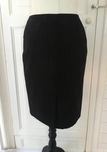 Falda Forrada Dorothy Perkins Negra a Rayas Hasta la Rodilla Reino Unido 10 - Imagen 1 de 6