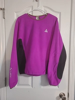 Nike ACG Wolf Tree Men's Size Small Vivid Purple Fleece Sweatshirt HV1117–551 - Image 1 of 4