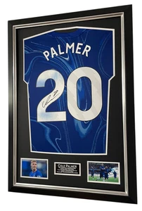 FRAMED Cole Palmer of Chelsea Signed Shirt SALE AS NUMBER HAS BLUE ON THE 2 - Picture 1 of 4