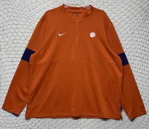 Nike Clemson Tigers Shirt Pullover Men 2XL NCAA 1/2 Zip Long Sleeve NDAH Dehond - Picture 1 of 11