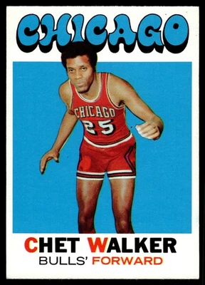 1971-72 Topps BASKETBALL Chet Walker #66b Chicago Bulls HOF HIGHER GRADE NICE! - Image 1 of 2