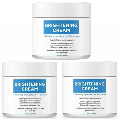 Skin Brightening Cream, Fade Dark Spots On Face, Elbows, Knees, Body - 3pcs 50ml - Image 1 of 4