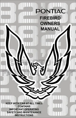 1982 Pontiac Firebird E Trans Am Proprietari Manuale Esprit Formula Guida Libro - Immagine 1 di 4