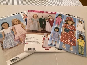 Paket mit drei Puppenkleidung Mustern für 18 Zoll Puppen #3 - Bild 1 von 12