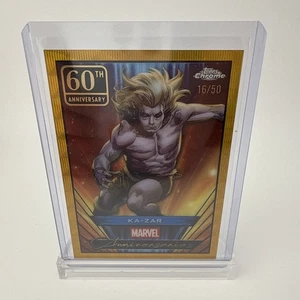 2025 Topps Chrome Marvel - Ka-Zar Gold Wave 60th Anniversary /50 - Picture 1 of 8