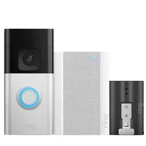 Bundle Ring Video Doorbell Plus + Chime Pro + Quick Release Battery - Picture 1 of 10