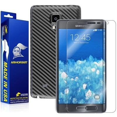 ArmorSuit Samsung Galaxy Note Edge Screen Protector + Black Carbon Fiber Skin - Image 1 of 4