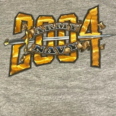 Vintage Army Navy Football T shirt L Long Sleeve Double sided 2004 VG Cond  READ - Image 1 of 4