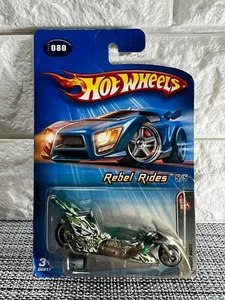 Hot Wheels Rebel Rides 5/5 Fright Bike 2005 #080 verde - Foto 1 di 4