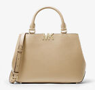 MICHAEL KORS Florence Large Leather Satchel With Removable Strap - OYSTER $368