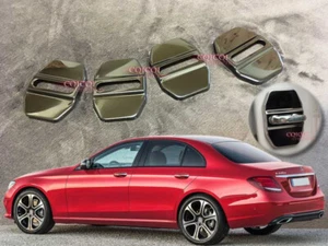 M-BENZ 16~19 W213 E-class sedan black stainless steel door lock striker cover ◎ - Imagen 1 de 4