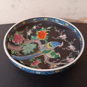 Lovely Nippon 12 1/4" Hand Painted Ceramic Pheasant Fruit Bowl/Centerpiece - Picture 1 of 8
