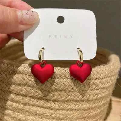 1 par Creativos Brillantes Exquisitos Pendientes Corazón Rojo Cumpleaños Moda Mujeres Moda Foto 1 de 4