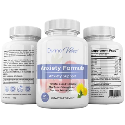 Anti Anxiety Formula With Gaba, L-Theanine, 5-HTP, Ashwagandha, Magnesium & More - Image 1 of 4