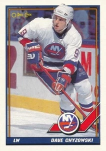 1991-92 O-Pee-Chee #435 DAVE CHYZOWSKI - New York Islanders - Bild 1 von 1